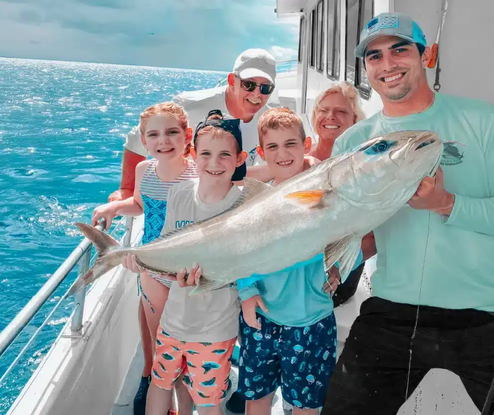 Family Fishing with a Catch in Islamorada