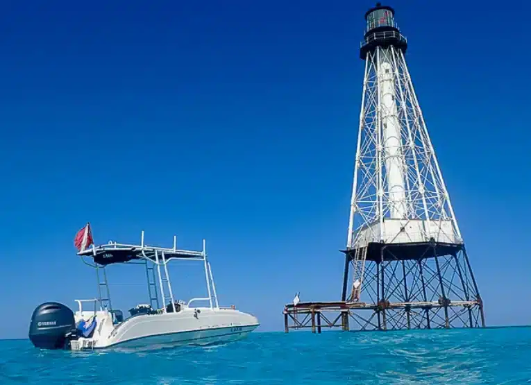 Keyz Charters next to Alligator Reef Light House