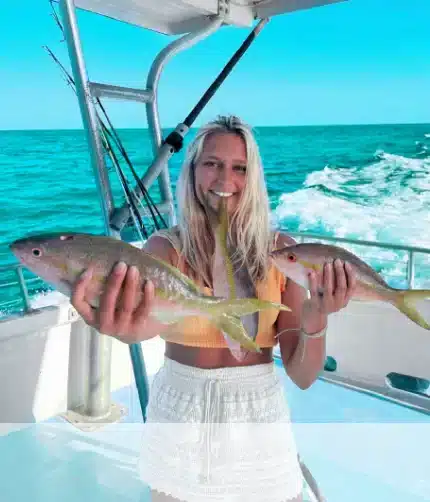 Women fishing in Islamorada boat