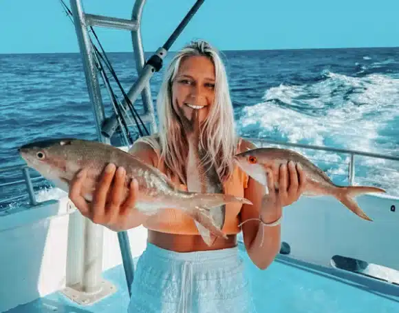 girl with her catch